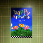 레트로 포스터 빈티지 꽃 그림 포스터 그래픽 인테리어 힙한 Y2K 키치 해피플라워  : 프리키잼