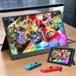 완벽호환 휴대용 모니터 1080P 60HZ IPS15.6 인치 노트북 확장 HD 보조 화면 HDMI 전화/PS4/스위치, 프로젝션 스크린 : 피프쓰1007