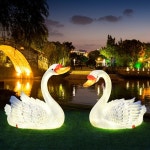 동물 LED 커플 오리 호수 조경 야외 조형물 장식 경관 : 포런굿즈