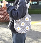 손뜨개 DIY 코바늘 가방 통통이 꽃 모티브 토트 숄더백 패키지 : 니팅앤돌스