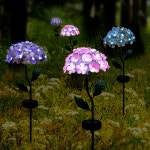 LED 태양광 수국 조명 잔디 정원 꽃 램프 모형 야외 : 트리스직구