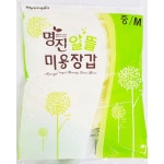 업소용 미용장갑 식자재(명진 중)X10개 깔깔이 염색 미용 재료 헤어 장갑 라텍스 : 머니3레드