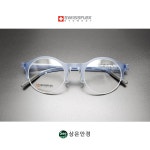 스위스플렉스 림론 RIMLON R23-01 Col 64 Steel Blue 라운드 반무테 안경 : 상은안경