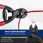 WORKPRO 하이 레버리지 볼트 커터, 노치 용수철 중장비 200mm : 마켓 허비