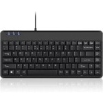 Perixx PERIBOARD-409U 유선 USB 미니 키보드, 블랙, 미국 영어 레이아웃 : 하리8