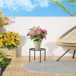 화분받침대- 식물 스탠드, 29.2cm(11.41인치) 높이의 튼튼한 화분 홀더, 화분 스탠드 녹 방지, 실내 및 실외 안뜰, 정원용 원형 식물 랙 : 포웨히A