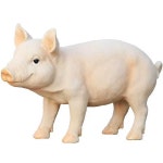 돼지 모형 조각상 흑돼지 조형물 농장 식당 장식품 모델 대형 로얄 블루 뿌리 : 밤부처럼