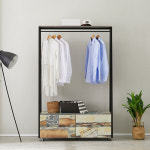 이동식원목행거 수납장행거 드레스룸 서랍형 옷걸이서랍장 1200 : 리빙하우징