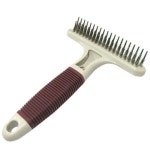 애견용품 헬로도기 T형 이중 브러쉬 강아지 빗 반려견 : 꼬북샵123