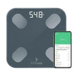 FitTrack Dara 스마트 BMI 디지털 체중계 - 체중과 체지방 측정 - 가장 정확한 블루투스 유리 욕실 체중계(블랙) : 엑설런트 마켓
