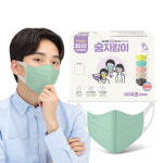 [숨지킴이] 성인용 민트 50매 국내생산 새부리형 일회용 마스크 : 지앤티클린