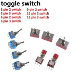 로커 토글 스위치 MTS-101 102 103 113 123 202 203 302 402 403 PS-102 PS-202 ON OFF 2 핀 3 핀 6 핀, 10 개 5 개 6mm : essenlogis