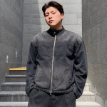 바이커자켓 차이나카라자켓 웨스턴 흑청자켓 데님셋업 : 후에버유아