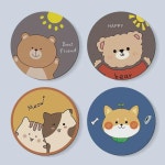 단열매트 두껍고 고온에 강한 식탁매트 가정용 실리콘 그릇받침 접시매트  심플캐릭터 : 주뇨직구