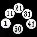 식당테이블번호 테이블넘버 락카번호 원형 화이트 60mm 1-50 : 몬테상점