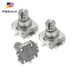 로터리 인코더 스위치 EC11 푸시 스위치 포함, 5 핀 SMD 타입 핸들 길이 10mm 플럼 샤프트, 5 개 : essenlogis