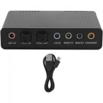노트북용 외장 사운드 카드 노래방 녹음용 DM HD10 알루미늄 USB 5.1 광학 카드. : 오버시즈바잉샵