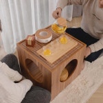 플로어 테이블 작은 티 테이블 심플 일본식 디어 다용도 좌식 온돌 테이블 낮은 바둑 장기 테이블 다다미 테이블 : 넨드신스