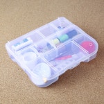 반짇고리세트 휴대용 바느질함 컬러실 가정용 옷수선 고급 부자재 케이스 칸막이 : 오늘그냥