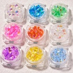 혼합 인어 비즈 네일 아트 라인석 크리스탈 유리 장식, 3D 플랫백 반짝이 작은 볼 데코 액세서리 용품 : 일영나나