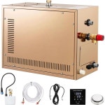 9KW 스팀 샤워 발전기 셀프 배수 키트 LED 컨트롤러가 있는 목욕 사우나 스파 가정용 아로마테라피 헤드 : FLOWER GG