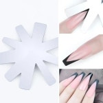 NAILCO 네일 아트 스탬핑 Easy French Line Edge 도구 커터 스텐실 엣지 트리머 멀티 사이즈 매니큐어 스타일링 : 일영나나