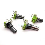 로터리 인코더 코드 스위치, EC11, 푸시 버튼 포함, 360 도 회전, 30 포지션, 5 핀 핸들, 하프 샤프트, 12.5mm, 15mm, 17mm, 19mm, 1 개... 