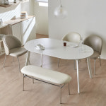 바이더하임 브라우니 세라믹 식탁세트 B 사각 4인용 포세린 화이트 1400 : 바이더하임