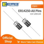 EEMB 3.6V 1/2 AA 배터리, ER14250 리튬 배터리, PLC 알람 센서용 AX 핀 14250 1200mAh 배터리, 2 개 : 해빛물류