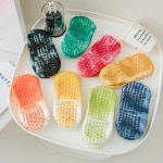 필라테스 여성용 미끄럼 스포츠 방지 논슬립 운동 컬러 타이다이 그립 삭스 요가 발찌 양말 : GLOVANS