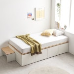 SS 슈퍼싱글 높은 빅 수납 침대 프레임 도어 무헤드 : 명성유통사