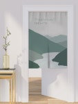 산수 패브릭 문발 칸막이 커튼 침실 장식 하프 커튼 주방 걸이 커튼 옷장 커튼 맞춤 찬장 가리개 커튼 : 넨드신스