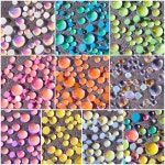 혼합 인어 비즈 네일 아트 라인석 크리스탈 유리 장식, 3D 플랫백 반짝이 작은 볼 데코 액세서리 용품 : 일영나나