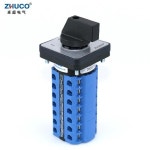 SZW26/LW26-20 7 상 28 터미널 3 위치 20A 660V 패널 마운트 전동 전환 드릴 캠 64x64 48x48mm : 케론컴퍼니
