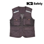 K2 세이프티 조끼 베스트 21VE-612R 봄 여름 단체 메쉬 망사 현장 작업 조끼 : 더안전샵