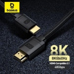 Baseus-HDMI 호환 케이블, 샤오미 Mi Box 48Gbps 디지털, PS5 PS4 8K 2.1 4K 2.0 hdmi용, 분배기 8K, 60Hz 케이블 : 대건물류