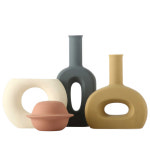 꽃병 오브제 4종 파스텔 화병 홈데코 인테리어 특이한 : 화정마켓