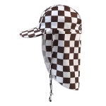 체크 플랩캡 브라운 썬햇 챙모자 플랩캡 아기모자 : 샤론아이엔씨