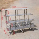 스테인레스 스탠드 랙 진열대 선반 거치대 디스플레이 철제 전시대 샘플 창고 야외 부식 방지 화단 : 펠링