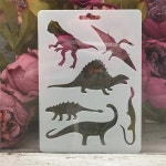 스텐실 도안 1Pcs 17.8x12.7cm 팬더 대나무 DIY 겹쳐 벽화 스크랩북 색소 엠보싱 앨범 장식 템플릿 : 복순2마켓