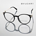 불가리 명품 동글이 블랙 검정 오닉스 뿔테 안경 남자 안경테 50사이즈 4202 F501 : 투나인안경원