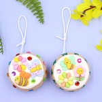 봄 놀이 요요만들기 요요 놀이 꿀벌장식 나무 클레이 어린이집 유치원 초등 미술 4인용 : 퍼니 팩토리