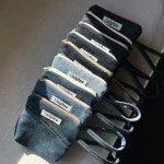 Denim Mini Pouch (Pink) 청바지 업사이클링 파우치 : 온리퓨