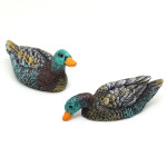 테라리움 만들기 재료 원앙 미니어처 2P세트 화분피규어 새모형 장식 : 비오스샵