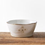 이천도자기 미색꽃 대접 13.8cm 그릇 식기 : BKK마켓