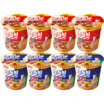 농심 누들핏 육개장사발면맛 4개+김치사발면맛 4개 컵누들 컵라면 : 데이월드