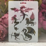 스텐실 도안 1Pcs 17.8x12.7cm 팬더 대나무 DIY 겹쳐 벽화 스크랩북 색소 엠보싱 앨범 장식 템플릿 : 복순2마켓