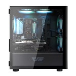 다크플래쉬 DLM21 RGB MESH 강화유리 블랙 미니타워 컴퓨터 PC 케이스 : 요피씨몰
