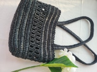 [뜨개도안] 손뜨개코바늘 가방 라피아 종이실 뜨개질 도안 영상 : 씨유니트