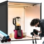 2색 디머블 포토 라이트 박스 키트 32x32인치80x80cm 스튜디오 사진 2개 LED 바 252 비즈 테이블탑 전문 촬영 텐트 5개 배경 : bsone007